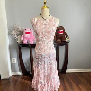 Floral paisley midi dress